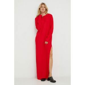 Šaty Birgitte Herskind červená farba, maxi, rovný strih
