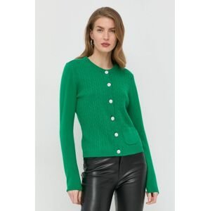 Kašmírový sveter Custommade Appelina Cable dámsky, zelená farba, tenký