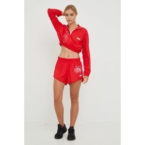 Tréningové šortky LaBellaMafia Gravity dámske, červená farba, s potlačou, vysoký pás