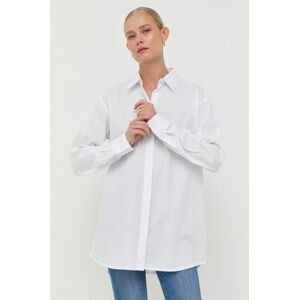 Bavlnená košeľa Silvian Heach dámska, biela farba, regular, s klasickým golierom