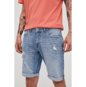 Rifľové krátke nohavice Cross Jeans pánske,