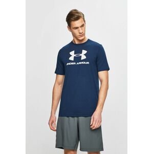 Tričko Under Armour 1329590-100, tmavomodrá farba, s potlačou