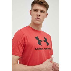 Tričko Under Armour pánske, bordová farba, s potlačou