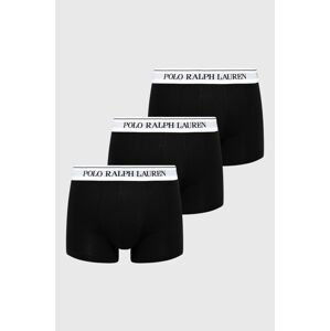 Boxerky Polo Ralph Lauren (3-pak) pánske, čierna farba