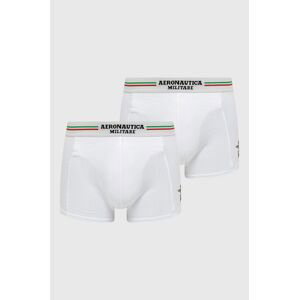 Boxerky Aeronautica Militare (2-pack) pánske, biela farba