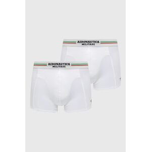 Boxerky Aeronautica Militare (2-pack) pánske, biela farba