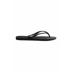 Žabky Havaianas SLIM LOGO dámske, čierna farba, na plochom podpätku, 4119875.1924