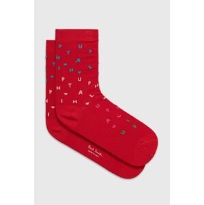Ponožky PS Paul Smith dámske, červená farba