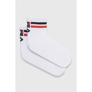 Ponožky Fila (3-pak) dámske, biela farba