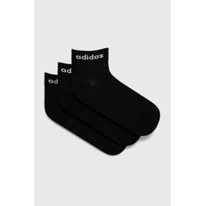 Ponožky adidas (3-pack) GE6177.D dámske, čierna farba