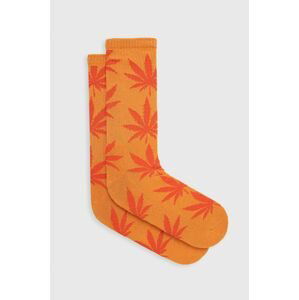 Ponožky HUF pánske, oranžová farba