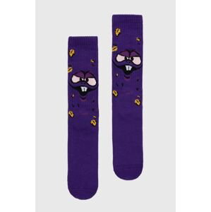 Ponožky HUF pánske, fialová farba