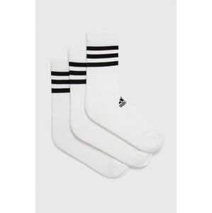 Ponožky adidas (3-pack) DZ9346 pánske, biela farba