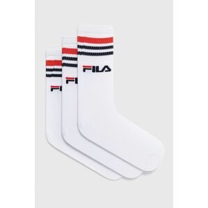 Ponožky Fila (3-pack) biela farba