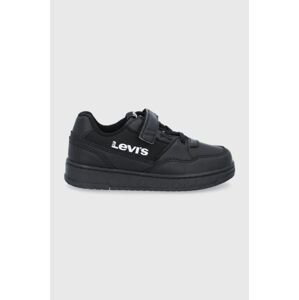 Detské topánky Levi's čierna farba