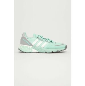 Topánky adidas Originals FX6865 tyrkysová farba, na plochom podpätku