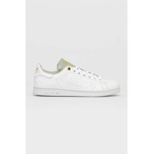 Topánky adidas Originals Stan Smith FY5466 biela farba, na plochom podpätku