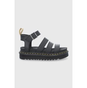 Sandále Dr. Martens dámske, čierna farba, na platforme