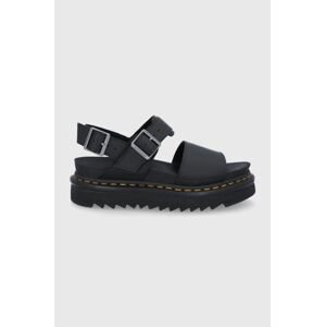 Kožené sandále Dr. Martens Voss DM24233001.Voss-Black, dámske, čierna farba, na platforme