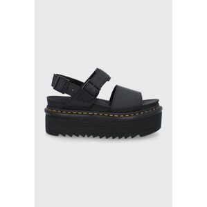 Kožené sandále Dr. Martens Voss Quad DM26725001.Voss.Quad.Bl-Black, dámske, čierna farba, na platforme