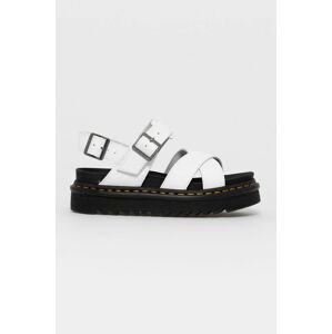 Kožené sandále Dr. Martens Voss II DM26799100.Voss.Ii-White, dámske, biela farba, na platforme