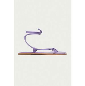 Kožené sandále Aldo dámske, fialová farba