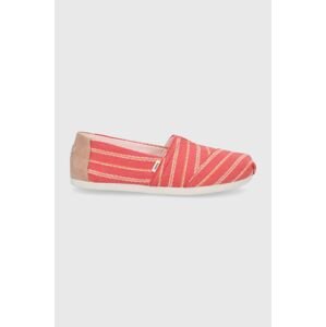 Espadrilky Toms Alpargata červená farba