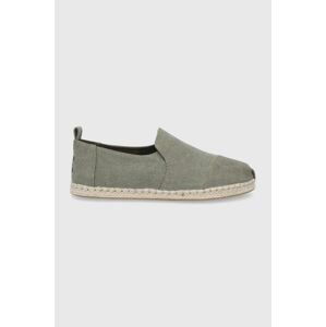 Espadrilky Toms zelená farba