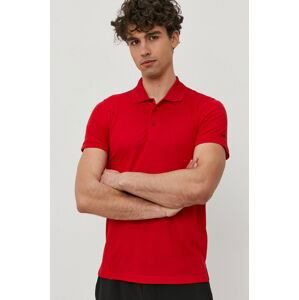 Polo tričko CMP pánske, červená farba, jednofarebné