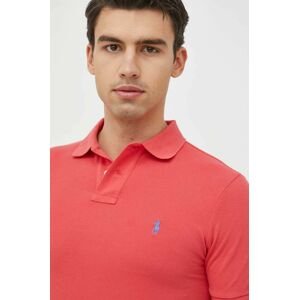 Bavlnené polo tričko Polo Ralph Lauren červená farba,jednofarebný,710536856