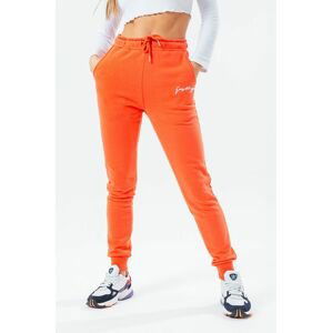Nohavice Hype SIGNATURE dámske, oranžová farba, jednofarebné