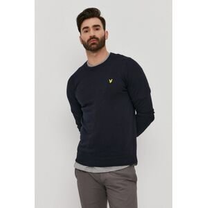 Sveter Lyle & Scott pánsky, tmavomodrá farba, ľahký