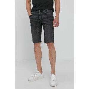 Rifľové krátke nohavice Pepe Jeans Stanley pánske, šedá farba