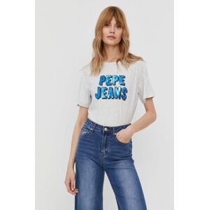 Tričko Pepe Jeans šedá farba