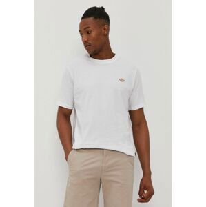 Tričko Dickies DK0A4XDBWHX-WHITE, pánske, biela farba, jednofarebné