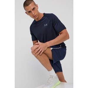 Tričko Under Armour 1345317 pánske, tmavomodrá farba, jednofarebné