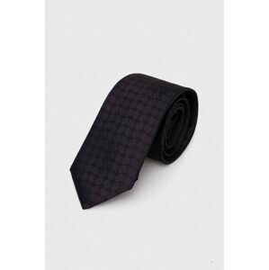 Hodvábna kravata Joop! čierna farba