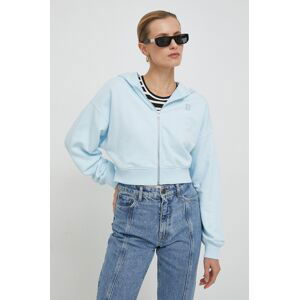 Mikina Calvin Klein Jeans dámska, s kapucňou, jednofarebná