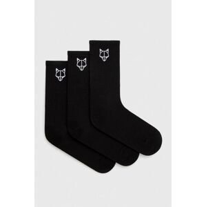 Ponožky Naked Wolfe 3-pak dámske, čierna farba