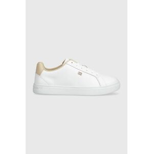 Kožené tenisky Tommy Hilfiger ESSENTIAL COURT SNEAKER biela farba, FW0FW07686