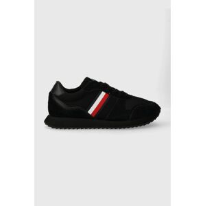 Tenisky Tommy Hilfiger RUNNER EVO MIX ESS čierna farba, FM0FM04886