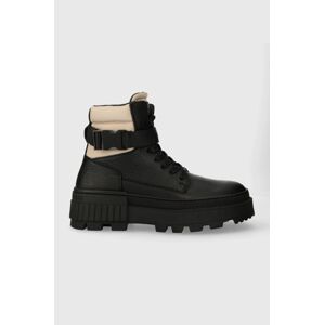 Topánky Tommy Hilfiger TH ELEVATED CHUNKY LTH BKLE BOOT pánske, čierna farba, FM0FM04909