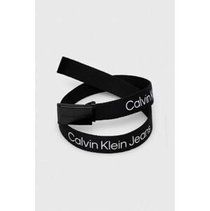 Detský opasok Calvin Klein Jeans čierna farba