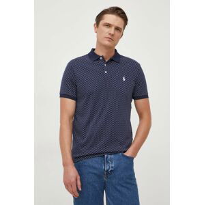 Bavlnené polo tričko Polo Ralph Lauren tmavomodrá farba,vzorovaný,710929073