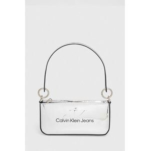 Kabelka Calvin Klein Jeans strieborná farba