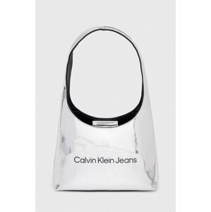 Kabelka Calvin Klein Jeans strieborná farba