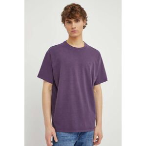 Bavlnené tričko Levi's pánsky, fialová farba, jednofarebný