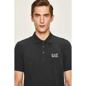 Polo tričko EA7 Emporio Armani pánske, tmavomodrá farba, jednofarebné
