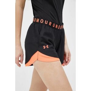 Tréningové šortky Under Armour Play Up 3.0 čierna farba, s potlačou, stredne vysoký pás