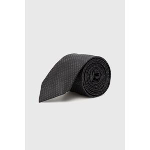 Hodvábna kravata Tiger Of Sweden Tower čierna farba